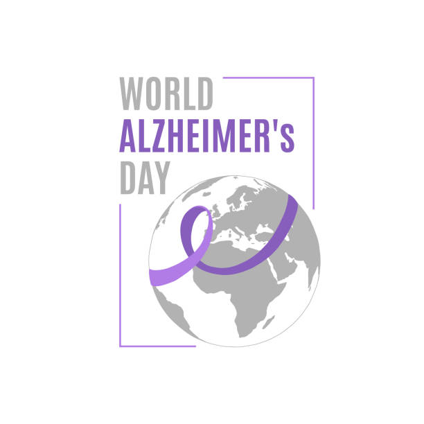 ilustracja wektorowa na temat światowego dnia alzheimera 21 września. - alzheimer stock illustrations