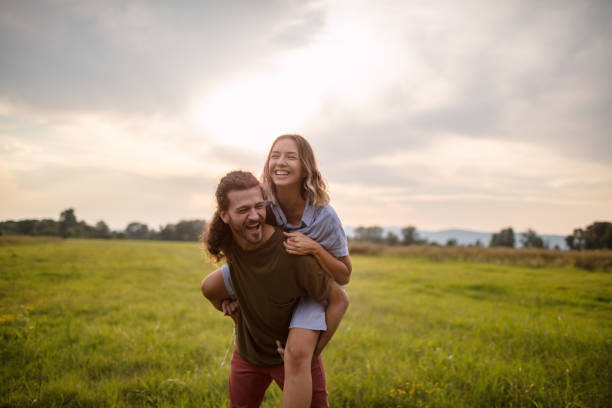 istock Love couple on a meadow 1268997760