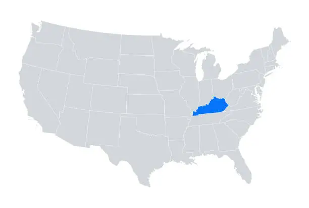 Vector illustration of Kentucky map