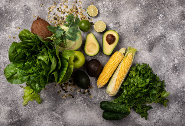 istock Organic food fresh farm vegetables top view. 1269018043