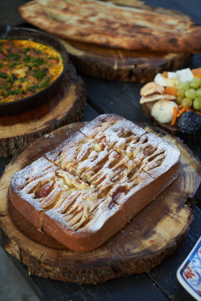 istock Breakfast table with snacks and dessert food. 1269020724