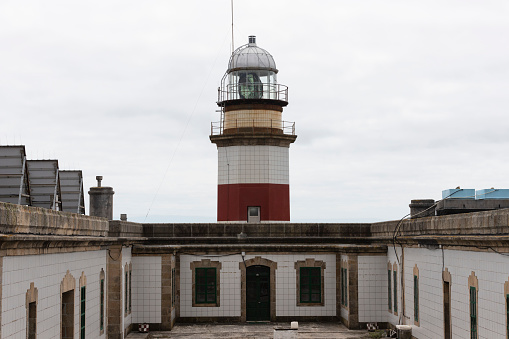 Lighthouse on the island of Salvora Islas Atlanticas National Park  Rias Baixas region Galicia Spain