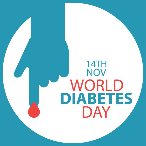 14. november weltdiabetestag. weltdiabetes-tag bewusstsein. - diabetes stock-grafiken, -clipart, -cartoons und -symbole