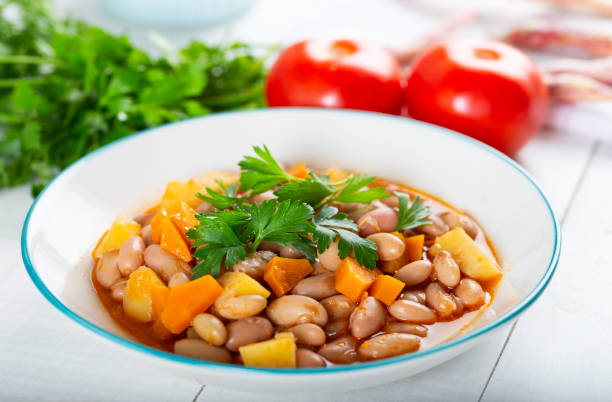 istock Turkish style pinto Beans. Pinto beans with Olive Oil. 1269034042