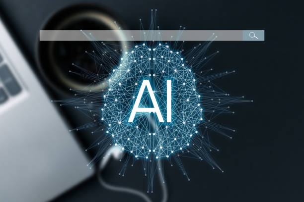 istock Concept information smart search. World community and Neural network. New minimal creative concept. Searching information data on internet networking concept. AI(Artificial Intelligence) 1269035039
