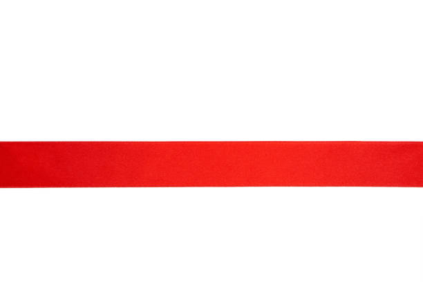 istock Shiny red ribbon isolated on white background. 1269036230