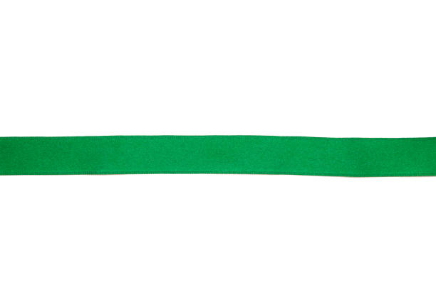 istock Green ribbon on white background with clipping path. 1269036275