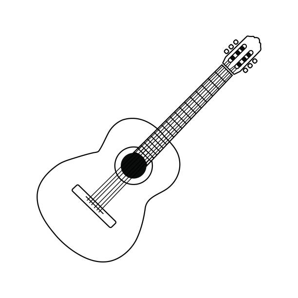 istock Line icon acoustic guitar stock illustration 1269036288