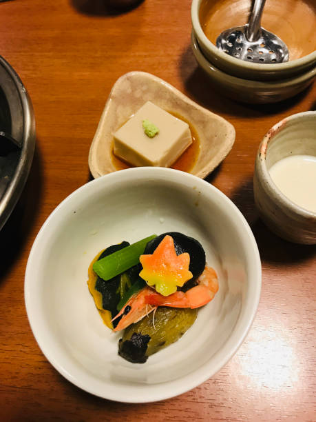 istock Simmered dish and steamed tofu with soy sauce. 1269037231