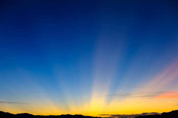 istock Beautiful anticrepuscular arch in sunset 1269037761