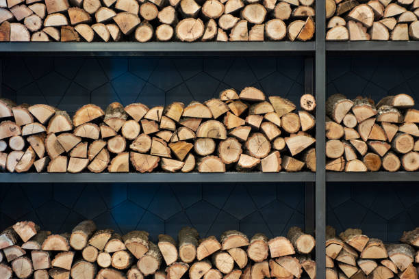 istock Firewood near fireplace 1269044164
