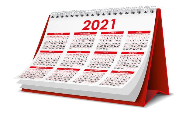 ilustraciones, imágenes clip art, dibujos animados e iconos de stock de calendar2021(mod03) - almanaque