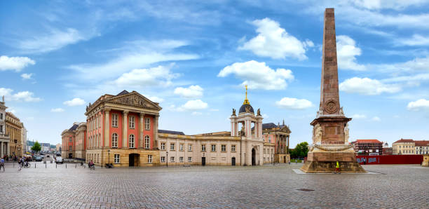 Old Market Square (Am Alten Markt) with Parliament and Obelisk in Potsdam, Germany Old Market Square (Am Alten Markt) with Parliament and Obelisk in Potsdam, Germany brandenburg state photos stock pictures, royalty-free photos & images