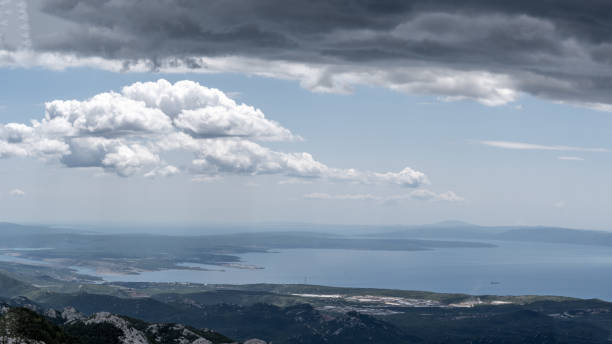 istock Panoramic view of Kvarner bay and island Krk a view from the Black peak. 1269079934