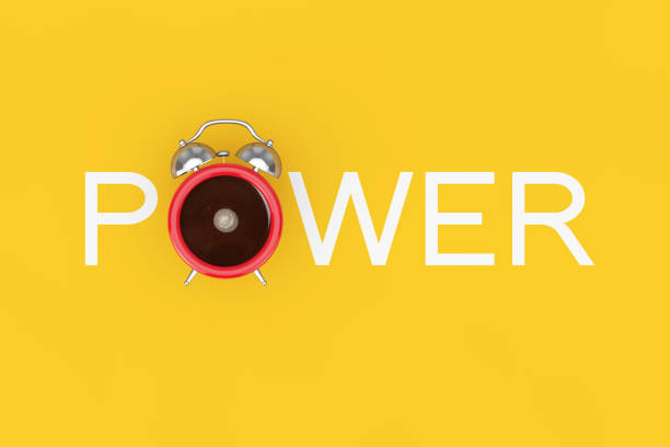 istock Alarm Clock Cup of Black Coffe as Power Sign. 3d Rendering 1269083320