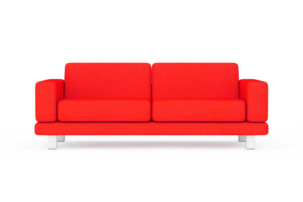 istock Red Simple Modern Sofa Furniture. 3d Rendering 1269083335