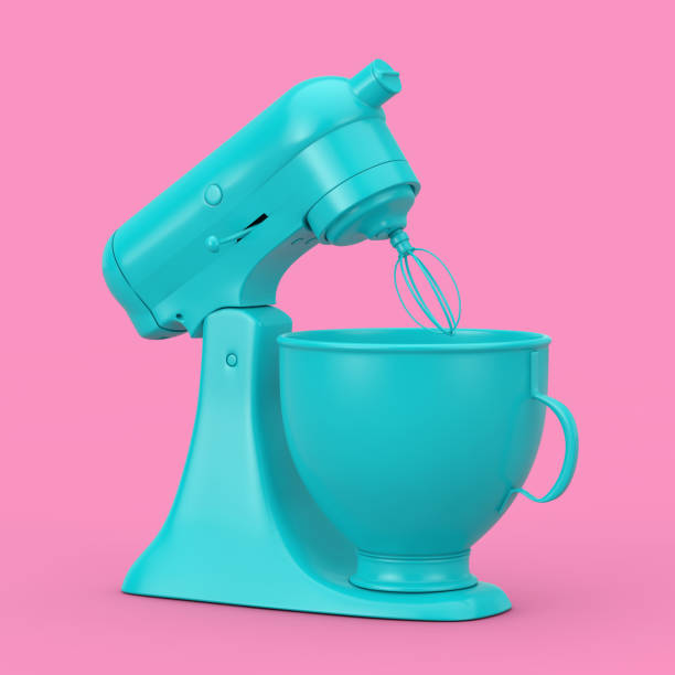 istock Blue Kitchen Stand Food Mixer in Duotone Style. 3d Rendering 1269083478