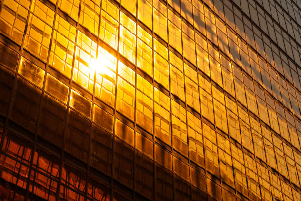 istock golden office building glass facade - business  background 1269095562