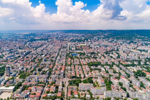 istock Aerial view of downtown district in Varna, Bulgaria 1269095607