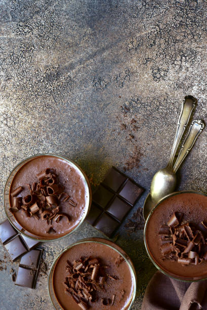 istock Delicious chocolate mousse or pannacota. 1269099345