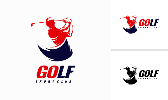 Fast Golf Logo designs, Golf Sport Silhouette Logo Design Template