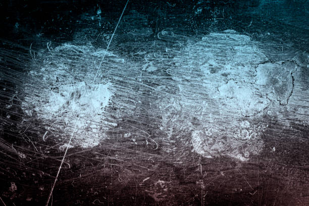 istock Scratched dirty dusty copper plate texture, old metal background. Cloudy and scratchy brass. Toned image. 1269099708