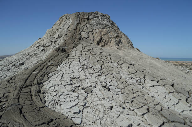 Mud Volcano in Gobustan, Azerbaijan Traveling in Azerbaijan mud volcano stock pictures, royalty-free photos & images