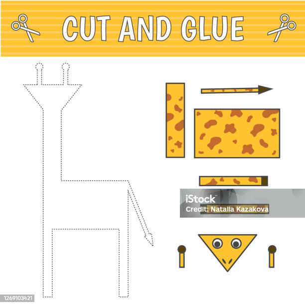 Cut And Glue Stock Illustration - Download Image Now - Activity, Animal
