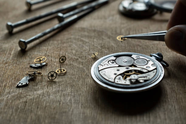 istock Mechanical watch repair, watchmaker's workshop 1269107288