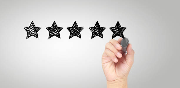istock Hand draw five star rating. evaluation and review concepts 1269107296