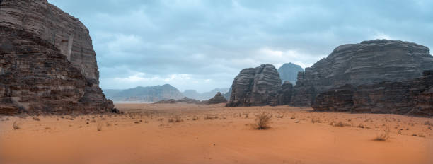 istock desert in Jordan- Wadi Rum , sandstone pillars 1269107785