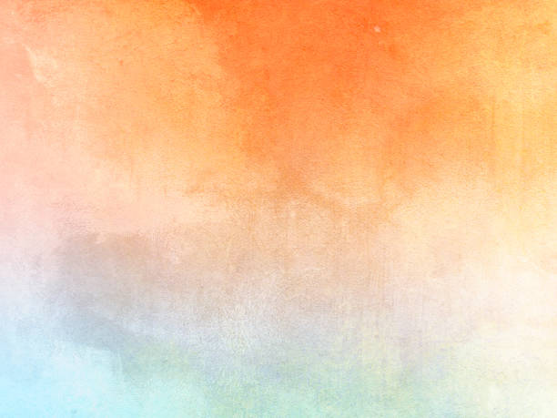tło akwareli - abstrakcyjny gradient kolorów pastelowych z miękką teksturą - fall stock illustrations