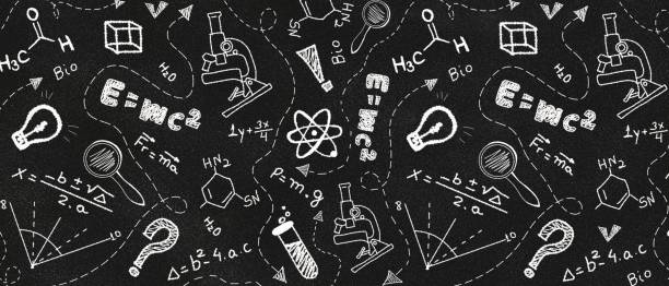 istock Dark chalkboard with white school supplies doodles. Back to school concept. 1269115598