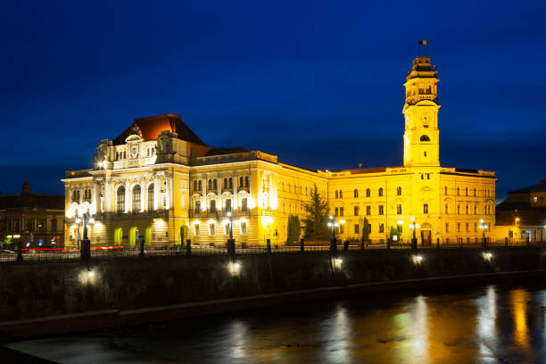 istock Oradea City Hall and quay in night 1269116752