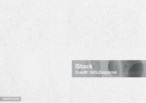 istock Concrete rectangular flat tile with visible raw harsh uneven imperfect textured surface - natural recycled paper background - basic graphic template of handmade paper in shades of light gray color - illustration in vector 1269125394