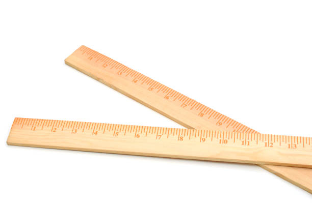istock Wooden inch ruler isolated on white 1269125930
