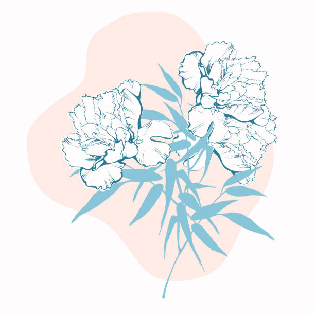 istock Floral design. Peony flowers and bamboo branch 1269125967