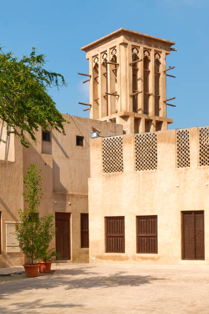 istock Building with windcatcher in Dubai 1269127030