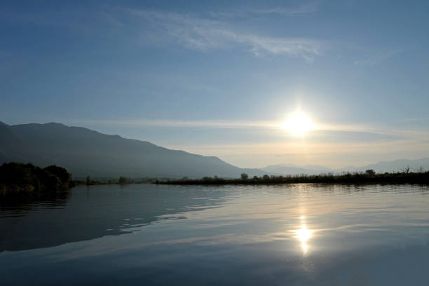 Lake Kerkini is an artificial reservoir in Central Macedonia, Greece that was created in 1932, and then redeveloped in 1980, on the site of what was previously an extremely extensive marshland. Lake Kerkini is now one of the premier birding sites in Greece and, as it is situated along the migratory flyway for migratory birds en route to the Aegean Sea, the Balkan region, the Black Sea, the Hungarian steppes and beyond it experiences an interesting migration.
