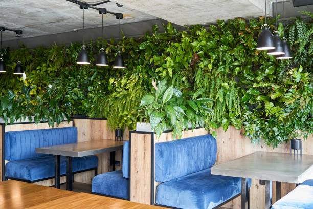 istock Interior view of modern office canteen 1269128600