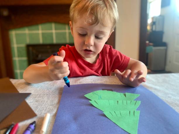istock Toddler Boy Coloring Handmade Decorations 1269131448