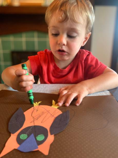 istock Toddler Boy Coloring Handmade Decorations 1269131487