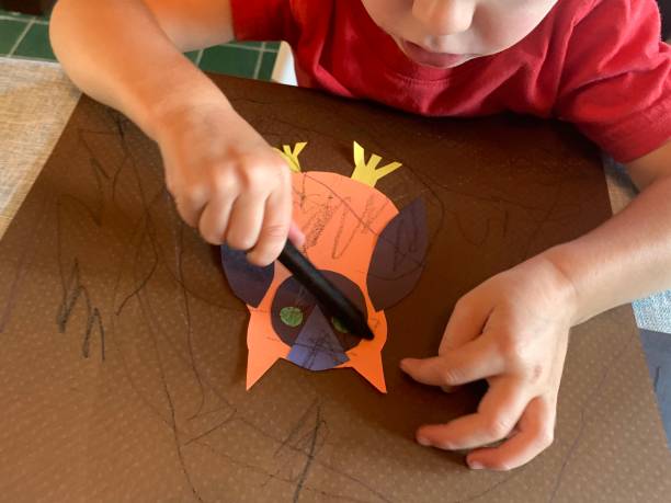 istock Toddler Boy Coloring Handmade Decorations 1269131501