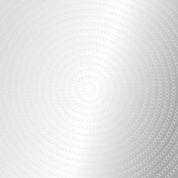 Vector illustration of Evenly spaced connected circular objects along circles tangents, with gradients giving 3D-effects like shadow. Metal reflection.