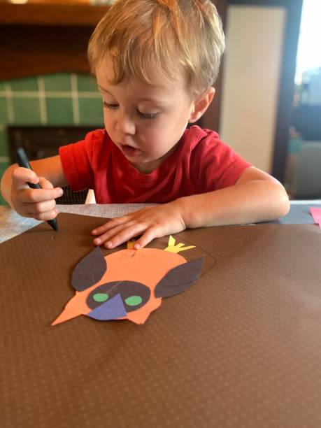 istock Toddler Boy Coloring Handmade Decorations 1269131576