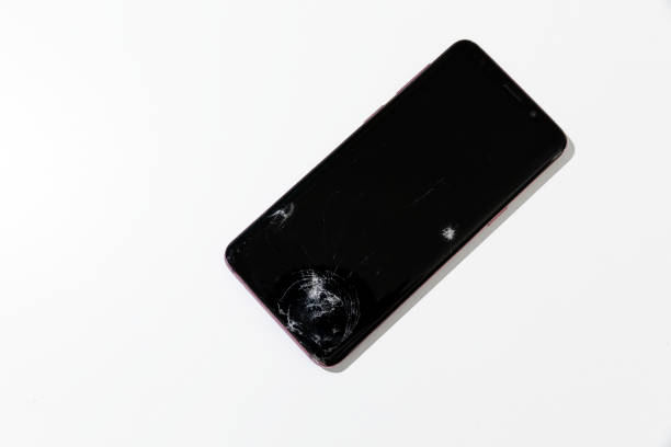 Top view of damaged phone