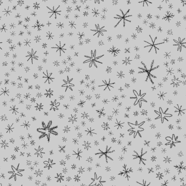 istock Hand Drawn black Snowflakes Christmas Seamless Pat 1269134140