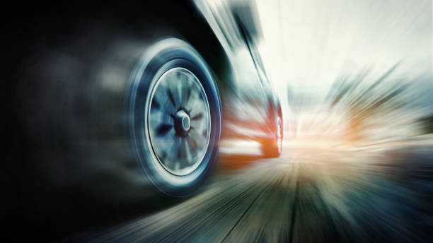 istock Speeding car with green power 1269140113