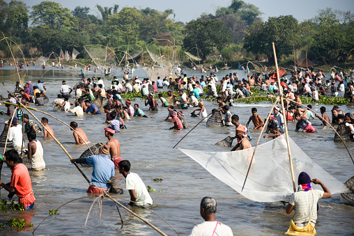 Inle Lake Intha Fishermen at Sunrise, Shan State, Myanmar (Burma)