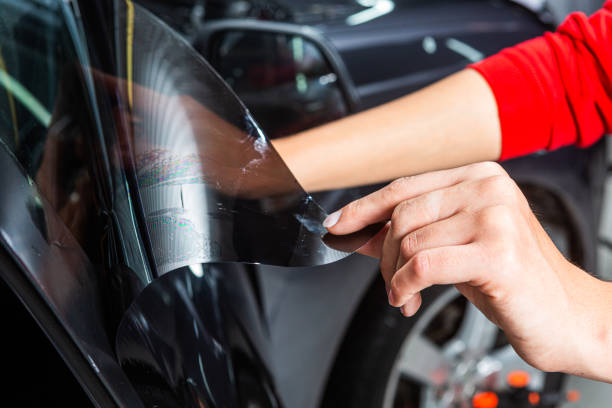 istock Car tinted detailing film 1269145329